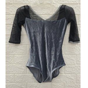 SOLD: Yumiko Masha Half Sleeve | R-Steel Velvet w/ Black Mesh | Adult Large